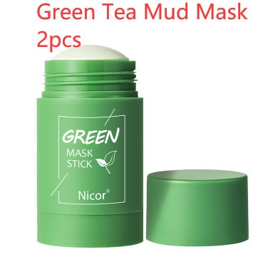 Cleansing Green Tea Mask Clay Stick Oil Control Anti-Acne Whitening Seaweed Mask Skin Care - Harpmart.shop