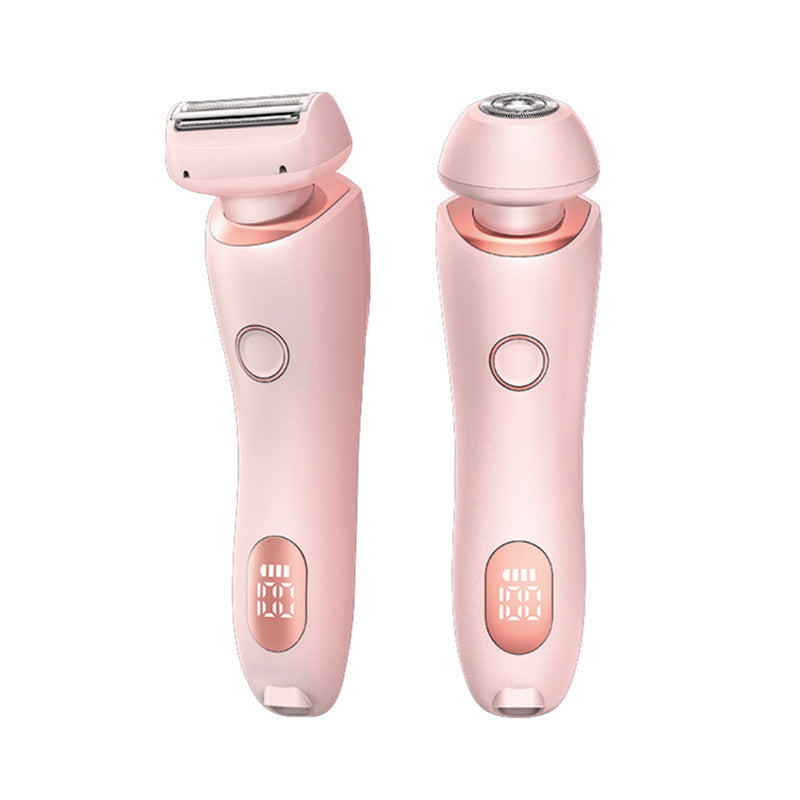 2 In 1 Hair Removal Epilator USB Rechargeable Trimmer Women Body Razor Face Leg Armpit Bikini Hand Pubic Shaver Hair Remover - Harpmart.shop