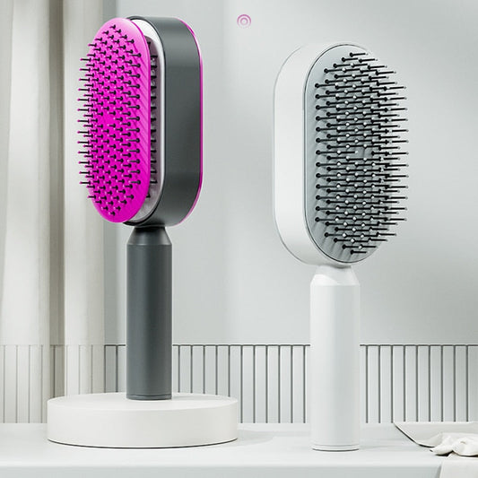 Self Cleaning Anti-Static Hair Brush - Harpmart.shop