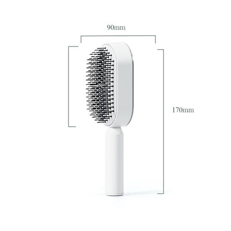 Self Cleaning Anti-Static Hair Brush - Harpmart.shop