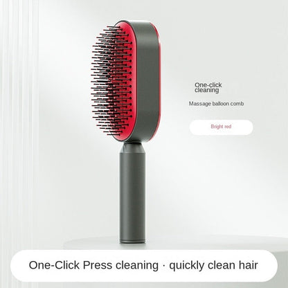 Self Cleaning Anti-Static Hair Brush - Harpmart.shop